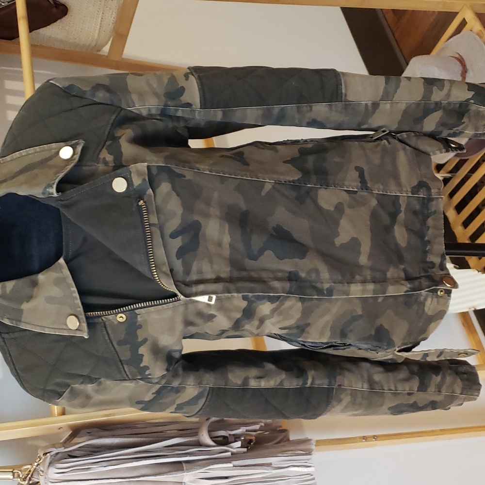 RARE  Zara Mens Camo Biker Couture Jacket Sz M - Picture 4 of 9